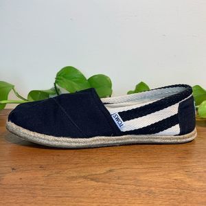 TOMS Classic University Stripe Espadrille Slip Ons